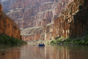 Rafting on the Colorado River, a slow day