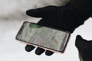GPS map on smartphone