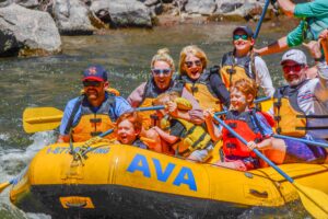 family rafting on the colorado river